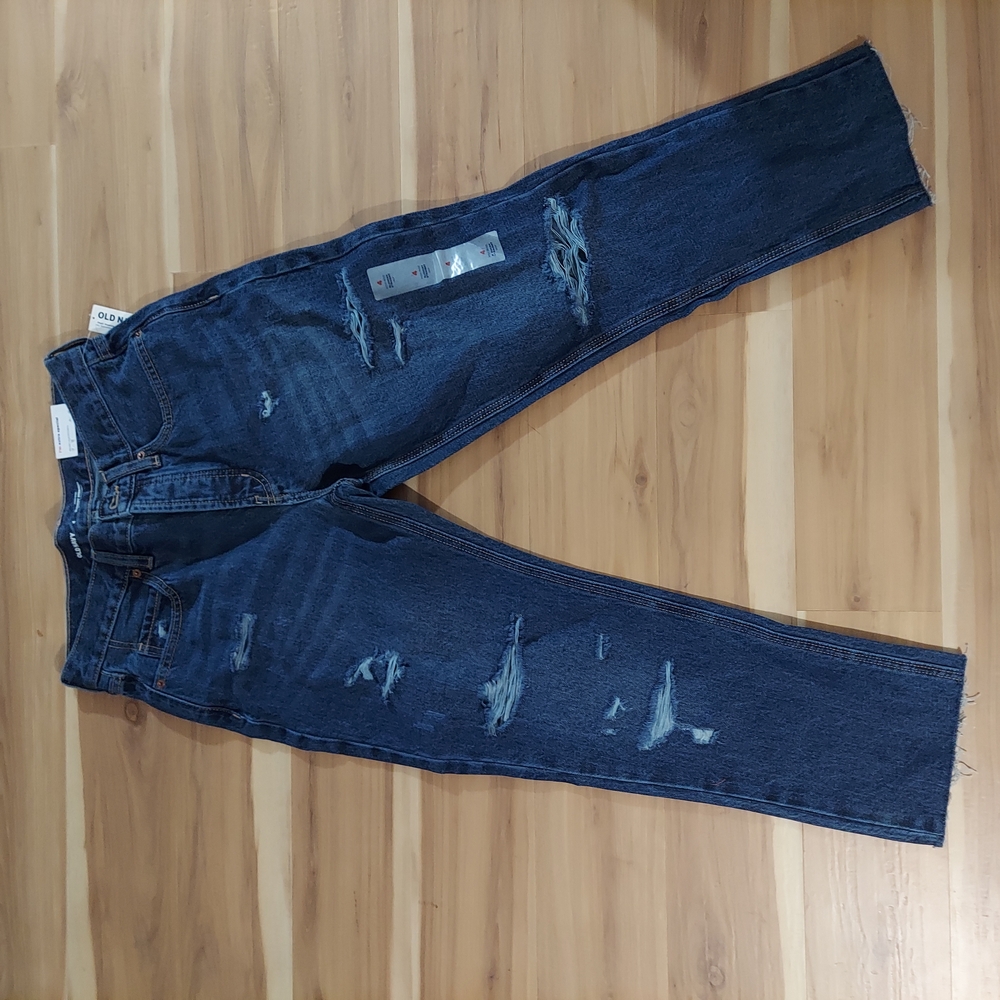 Distressed Blue Jeans